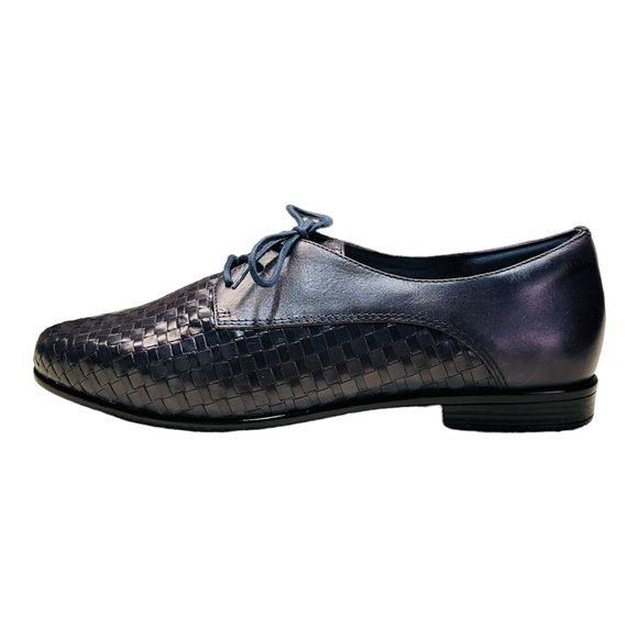 Trotters Shoes Trotters Lizzie Herringbone Oxford Woven Leather 